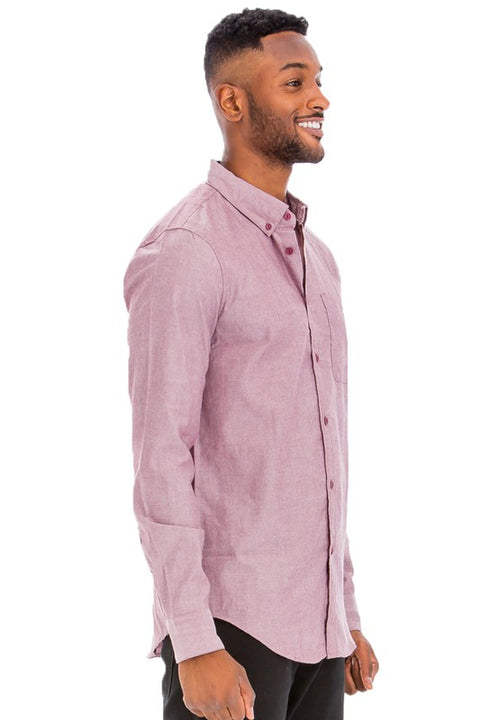 WEIV Men's Casual Long Sleeve Shirt