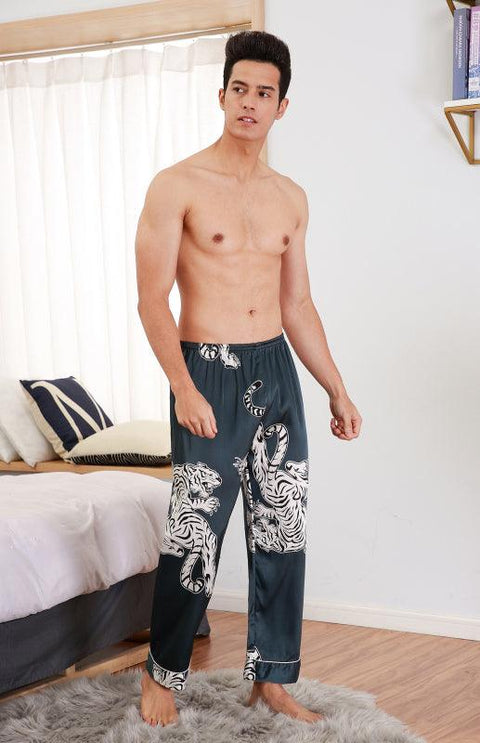 Men's Single Silk Trousers -  - NouveExpress