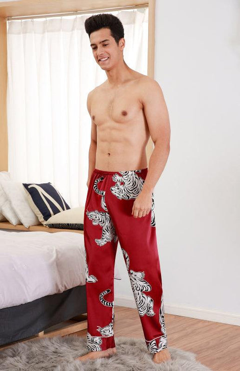 Men's Single Silk Trousers -  - NouveExpress