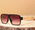 Wooden Square Frame Sunglasses