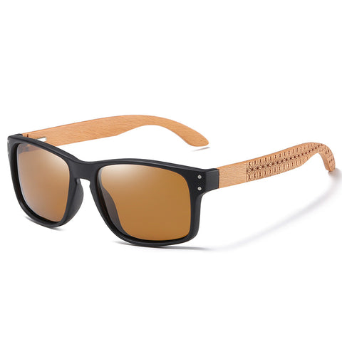 Bamboo & Wood Detail Trend Sunglasses