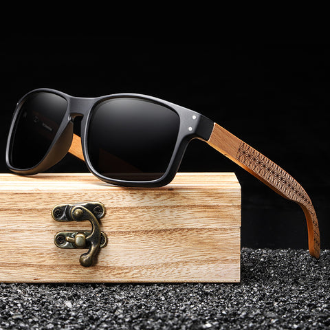 Bamboo & Wood Detail Trend Sunglasses