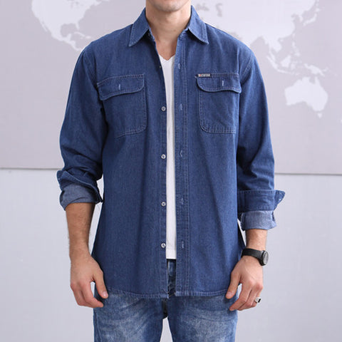 Men's Long Sleeve Denim Shirt