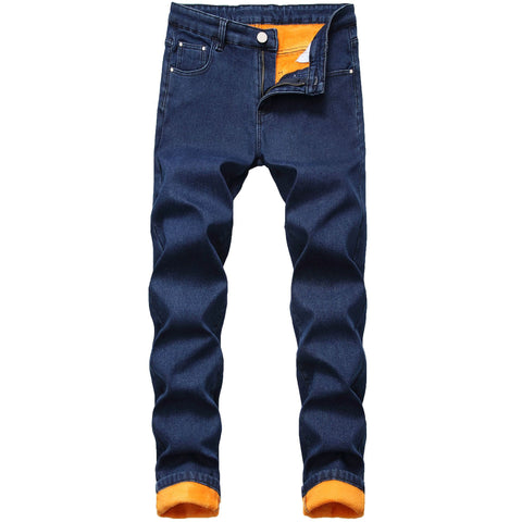 Men's Inner Lined Thickened Jeans