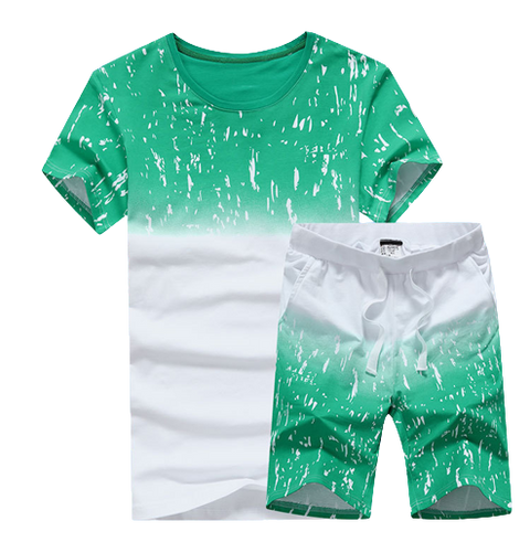 NUEVO Conjunto de camiseta y pantalones cortos informales de verano para hombre