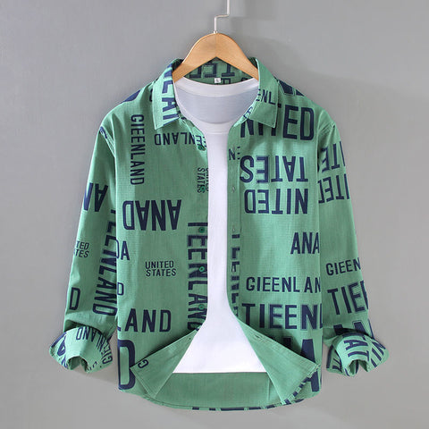 Men's HQ Letter Print Shirt