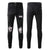 Men's Black Camo Patch Premium Stretch Denim Jeans
