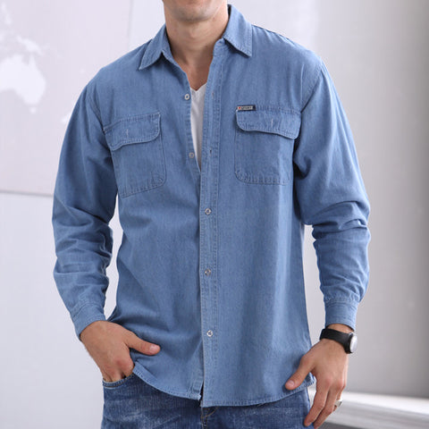 Men's Long Sleeve Denim Shirt