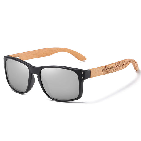 Bamboo & Wood Detail Trend Sunglasses