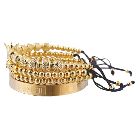 Unisex Royal King Luxury Bracelet 4pc/Set