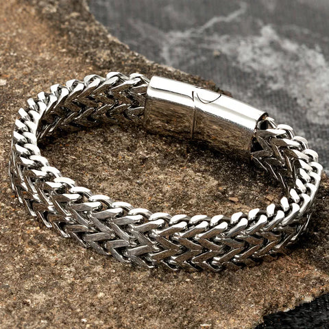 Men's Stainless-Steel Curb Link Arm Band