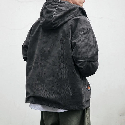 Men's HQ Hooded Tactical Light Camo Jacket