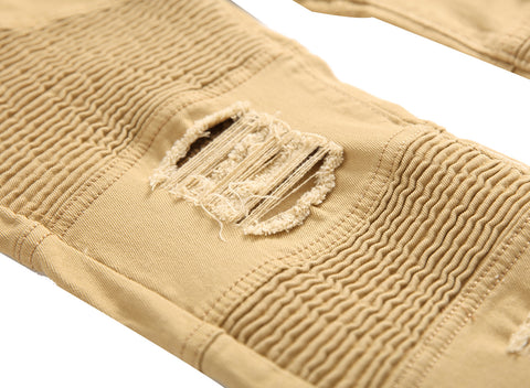 Slim Fit Distressed Casual Jeans