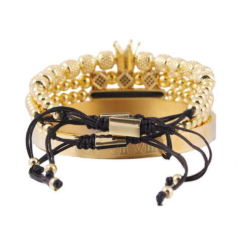 Unisex Royal King Luxury Bracelet 4pc/Set