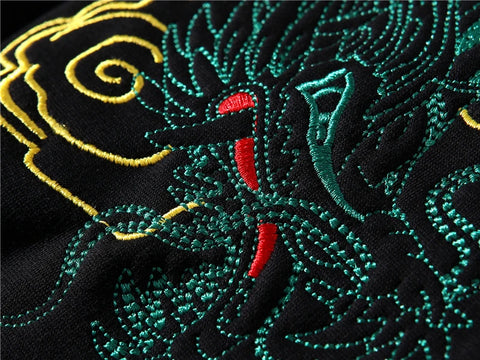 Green Dragon Embroidered Sweatshirt