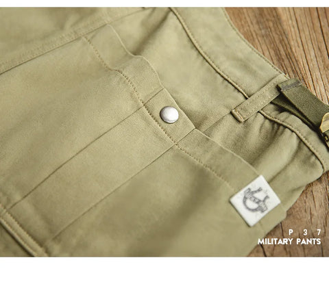 Short militaire P37 100 % coton pour hommes