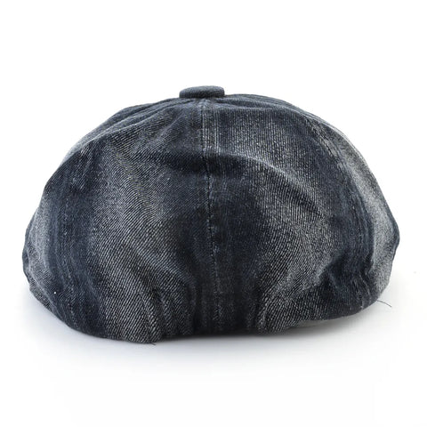 Casquette Gavroche en Denim Style Rétro