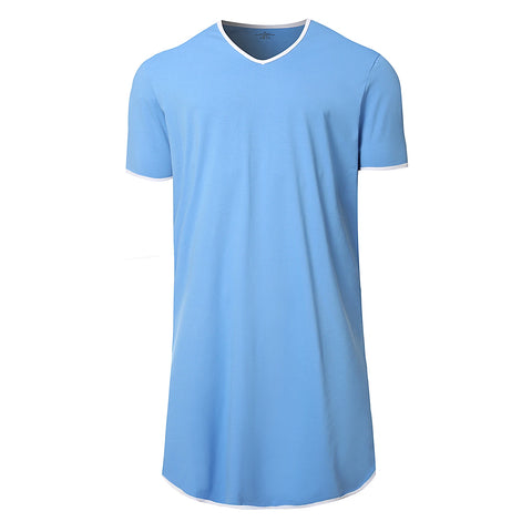 Men's Short Sleeve Cotton Onesie Sleep Robe