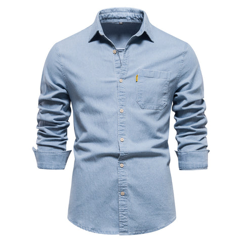 Chemise en jean infroissable pour hommes