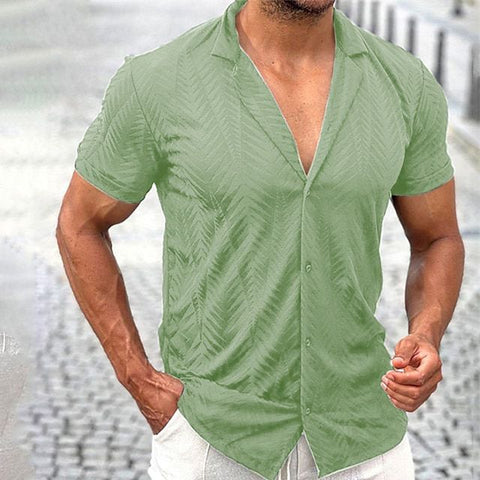 Camisa con solapa 3D para hombre
