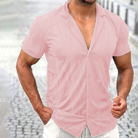 Camisa con solapa 3D para hombre