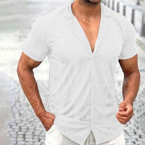 Camisa con solapa 3D para hombre