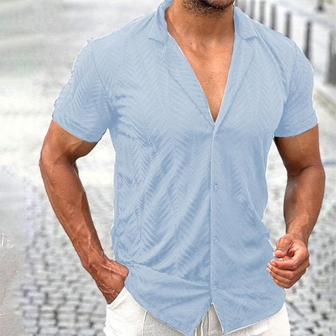 Camisa con solapa 3D para hombre