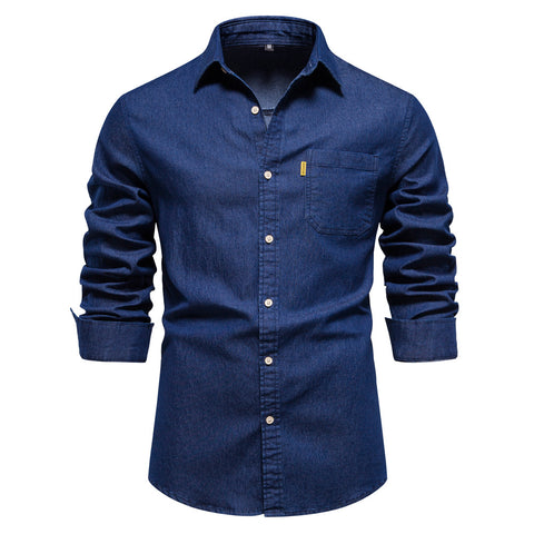 Chemise en jean infroissable pour hommes