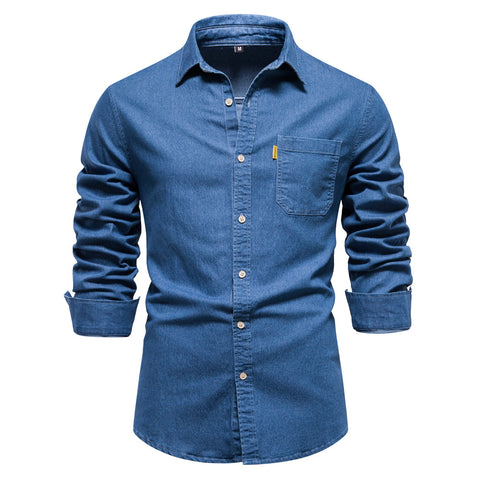 Chemise en jean infroissable pour hommes