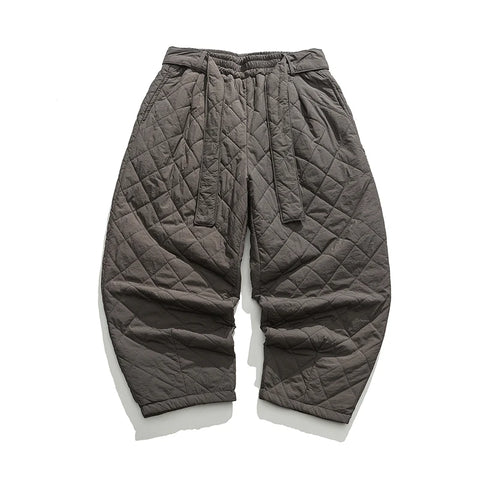 Quilted Insulated Oversized Cropped Harem Pants