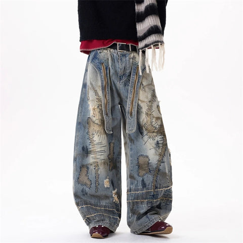 IFB Embroidered Scimitar Jeans