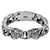 S925 Silver Horsetail Woven Double Leopard Head Bracelet
