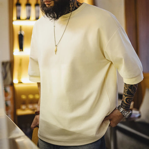 AMEKAJI Premium Cotton Basic Tee