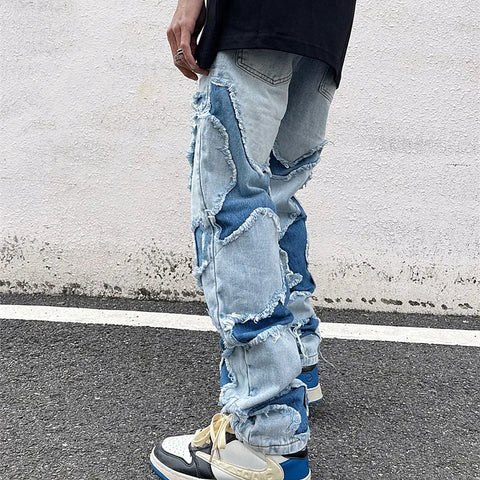 Men's Stacked Distressed Jeans