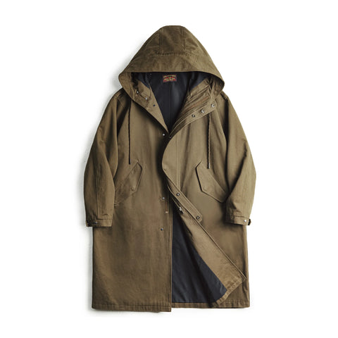 AMEKAJI Retro M51 Hooded Mid-Length Wind Coat