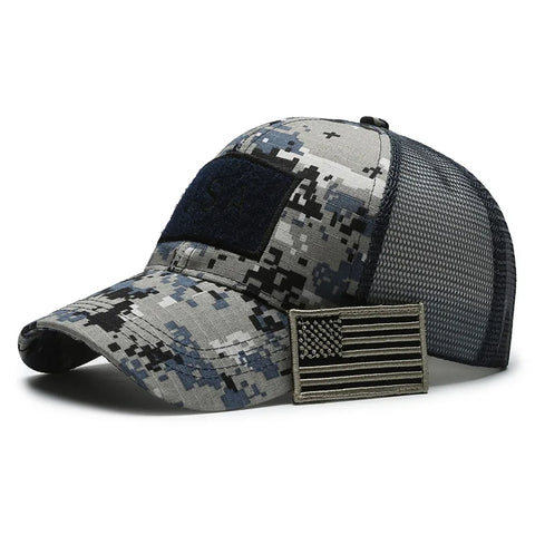 Patch Embroidered USA Digital Camo Baseball Cap