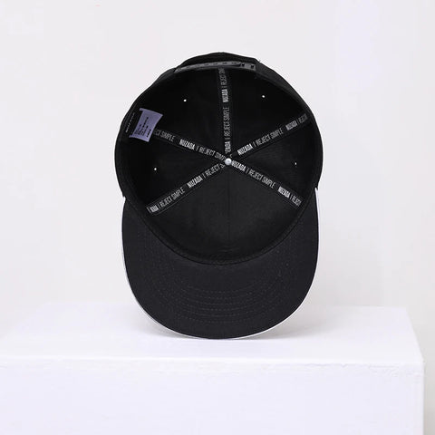 NUZADA Black Embroidered Snapback