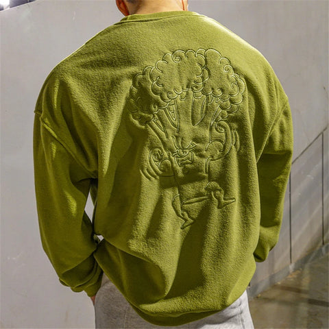 Men's Brolic Broccoli Imprinted Cotton Sweatshirt