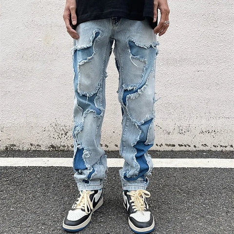 Men's Stacked Distressed Jeans