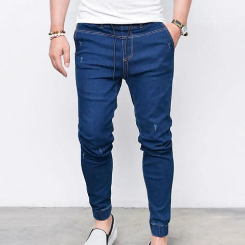 Pantalon de jogging en jean skinny pour hommes