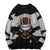 Embroidered Big Grin Anime Sweater