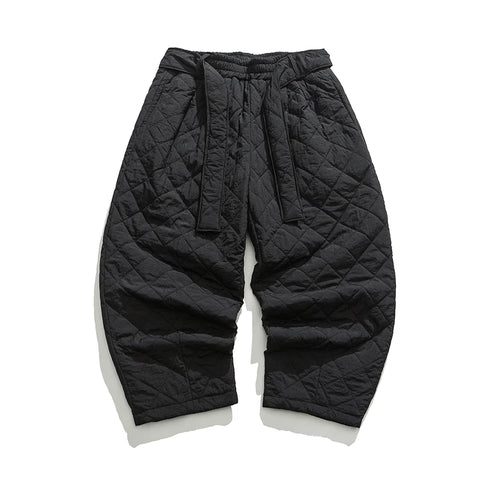 Quilted Insulated Oversized Cropped Harem Pants