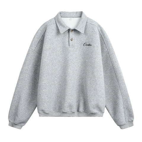 TFETTER Creative Long Sleeve Polo Sweatshirt