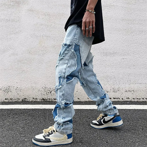 Men's Stacked Distressed Jeans