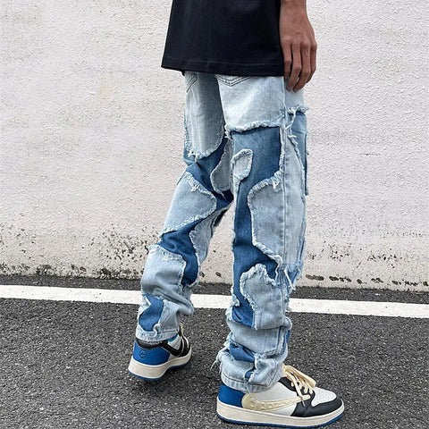 Men's Stacked Distressed Jeans