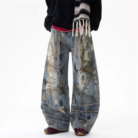 IFB Embroidered Scimitar Jeans