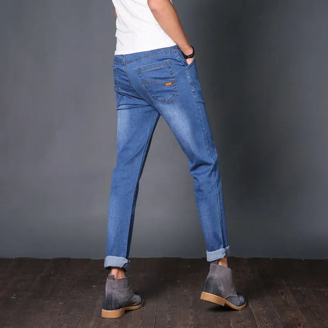 Classic Lightweight Straight Fit Cotton Stretch Jeans
