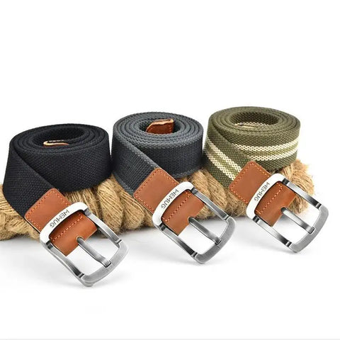 3.5cm/1.4" Woven Canvas Alloy Belt