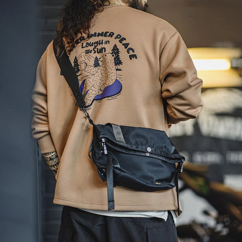 AMEKAJI 3D Urban Beer Bear Print Sweatshirt