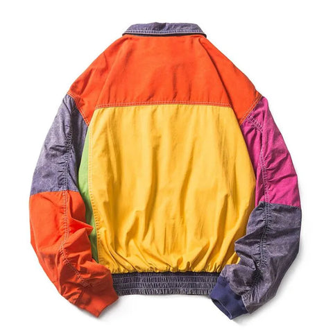 AYWTER 90's RETRO Oversized Patchwork Track Jacket